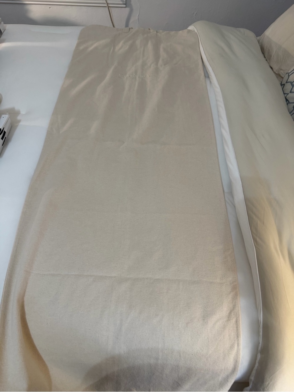 Saint Laurent Cream Dust Bag